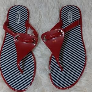 DEXTER Red White & Blue Flip Flops
